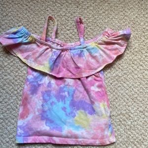 Childrens place tie dye ruffle top